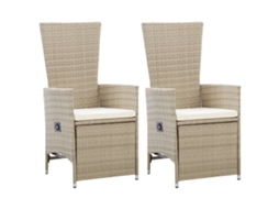 Maison Exclusive - 5 Pcs Conjunto De Jantar Para Jardim Bege