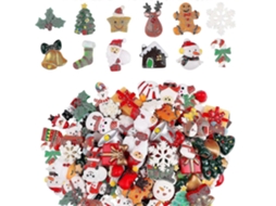 100 Enfeites De Resina Para Artesanato Natalino Sortidos Olysi Shop (estilos Aleatórios)