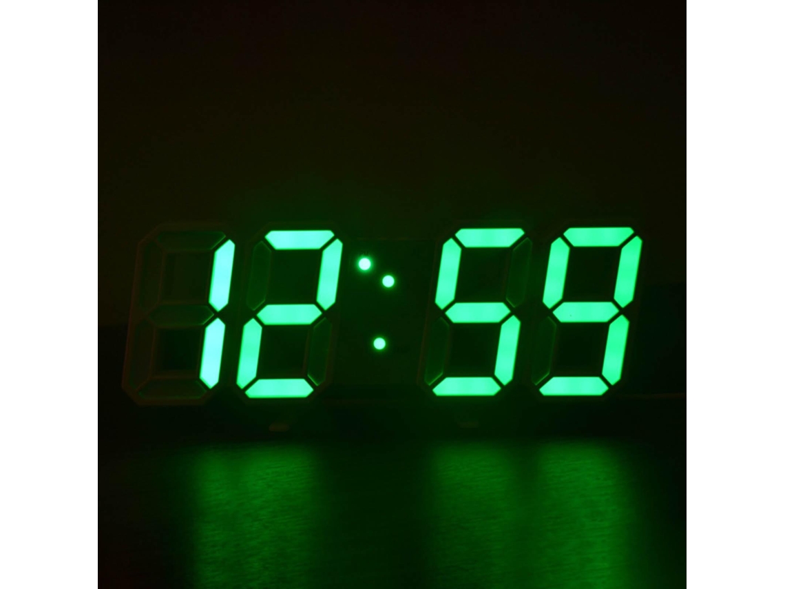 Relógio De Parede Led Com Display Digital, Modo Noturno Luminoso, Luminária De Mesa Eletrônica Ajustável, Relógio De Parede, Decor Slowmoose