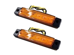 Conjunto De 2 Luzes De Reboque Led Amarelas De 6 Polegadas, Em Abs, Adequadas Para