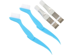 Conjunto De 4 Escovas Dobráveis Aço Inoxidável Yarnow, Ideais Para Limpeza De Aletas E Condensadores Ar Condicionado