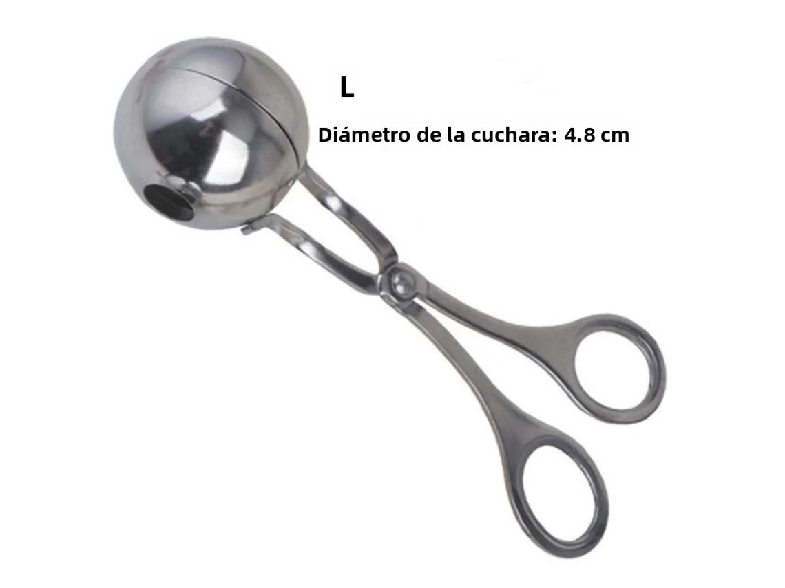Utensílios de Aço Inoxidável para Fazer Almôndegas, Molde Redondo para Arroz, Molde em Formato de Colher MDUG (l)