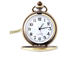 Reloj De Bolsillo Clásico Analógico Con Cadena De Movimiento De Cuarzo
