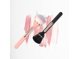 2 Pincéis de Blush Tamanho de Viagem Pincel de Pó Rosa Preto Maquiagem Yuh