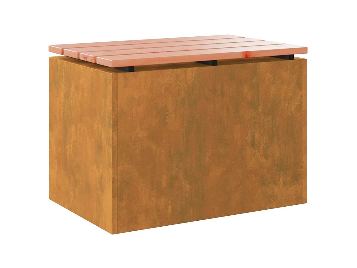 Conjunto 1 Banco De Jardim Vidaxl Castanho Douglas Maciço (60 X 40 X 43 Cm)