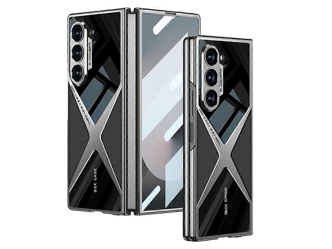 Capa Para Celular Gkk Supersonic Speed ​​shockproof Com Revestimento Eletroplástico Em Couro Para Samsung Galaxy Z Fold6