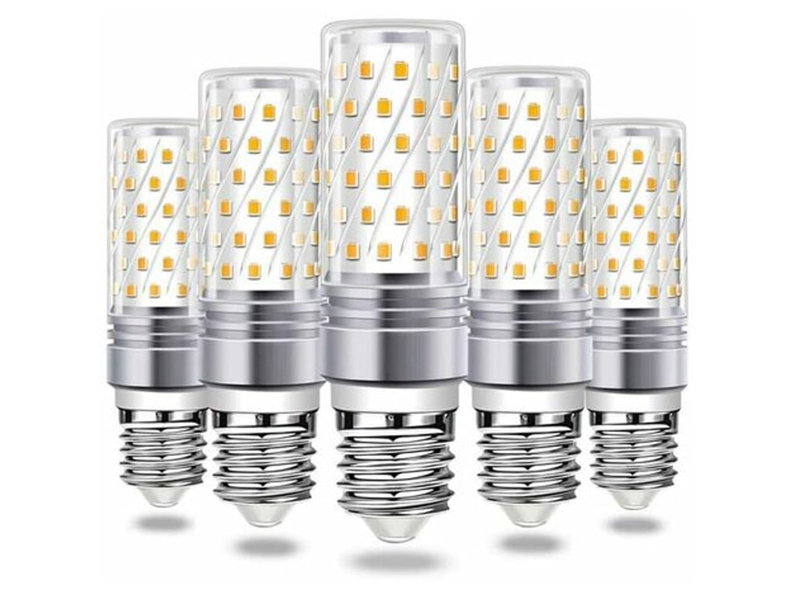 Lâmpada Led Milho E27 16w 3000k Luz Quente 1100lm 265v 360° Pacote Com 5