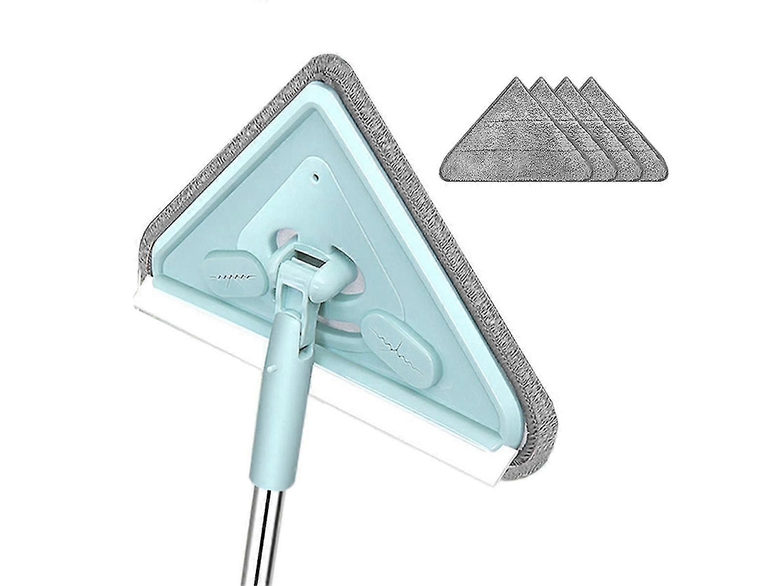 Esfregão Triangular 2024, Esfregão de Limpeza com Cabo Longo, Esfregão Triangular Multifuncional para Teto, Parede e Piso S/MARCA