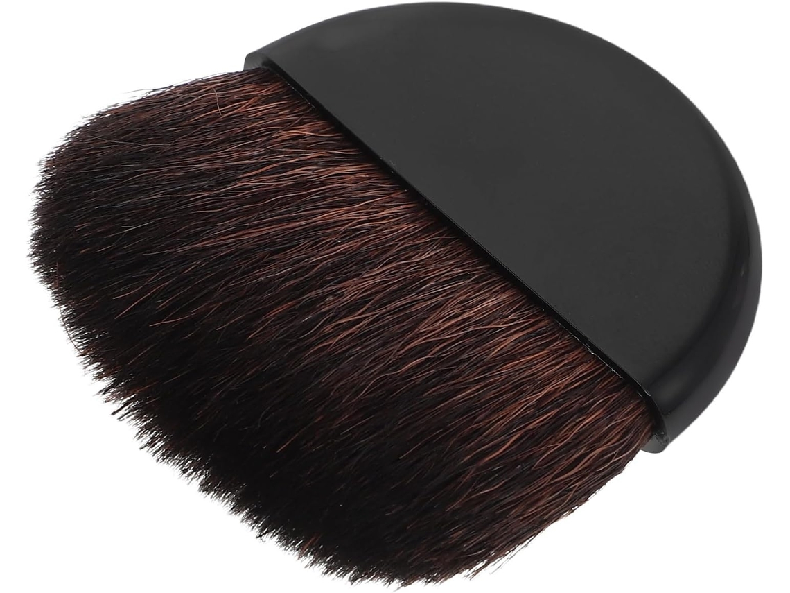 Pincel Multifuncional Para Blush, Aplicação Em Nylon, Design Portátil, Preto