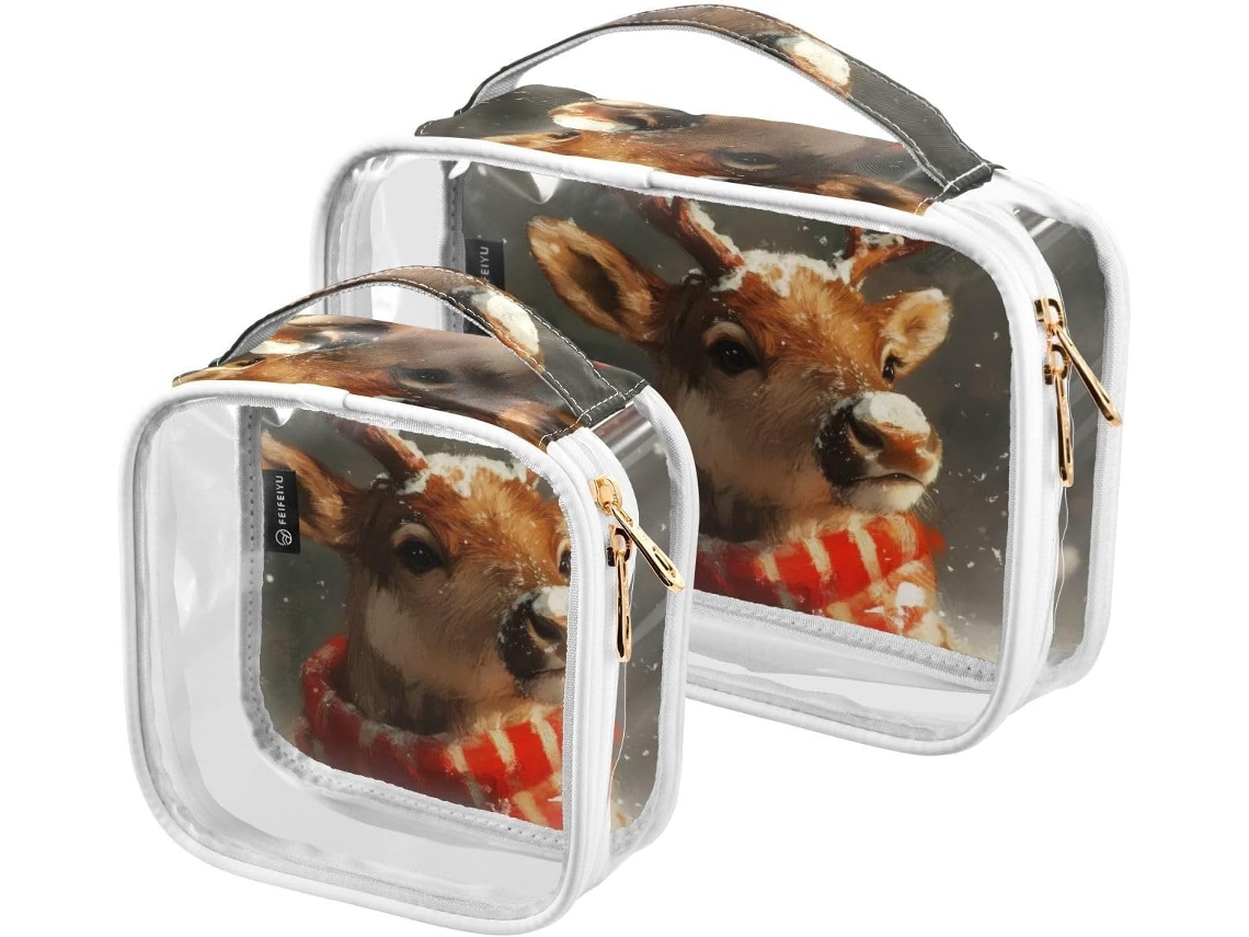 Conjunto Kutsu com Nécessaires Impermeáveis em Pvc Transparente Organizador Viagens Carro