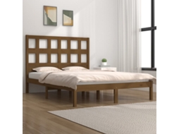 Vidaxl Estrutura De Cama 200x200 Cm Pinho Maciço Castanho Mel