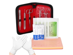 Kit de Sutura Cirurgica HALINUIA (Treino de Pele em Silicone - Modelo Medico)