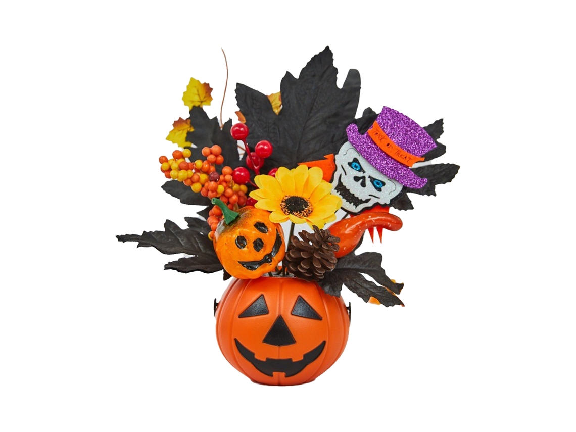 Decoração de Halloween LAXISCREED com árvore, folha de bordo e enfeite.