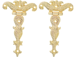 Dobradiças Para Portas De Armário Ciieeo Em Liga Zinco, Com Padrão Floral Vintage 2 Peças, Resistentes E Duráveis Para