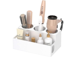 Organizador de Ferramentas Cabelo do Secador Cabelo, Acrílico Branco e Rack Estilo, Suport Ba GOKOCO