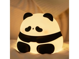 Luminária Noturna Panda Infantil Recarregável Via Usb Com Intensidade Ajustável, Em Silicone, Portátil E Ideal Para Decoração De Quarto Infantil