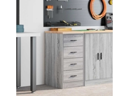 Vidaxl Armário De Arrumação De Garagem Cinzento Sonoma 40x51x85 Cm