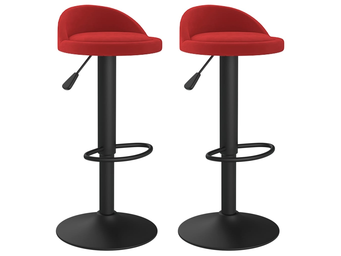 Bar Stool, Bar Stools Vidaxl Vermelho Veludo (n/a)