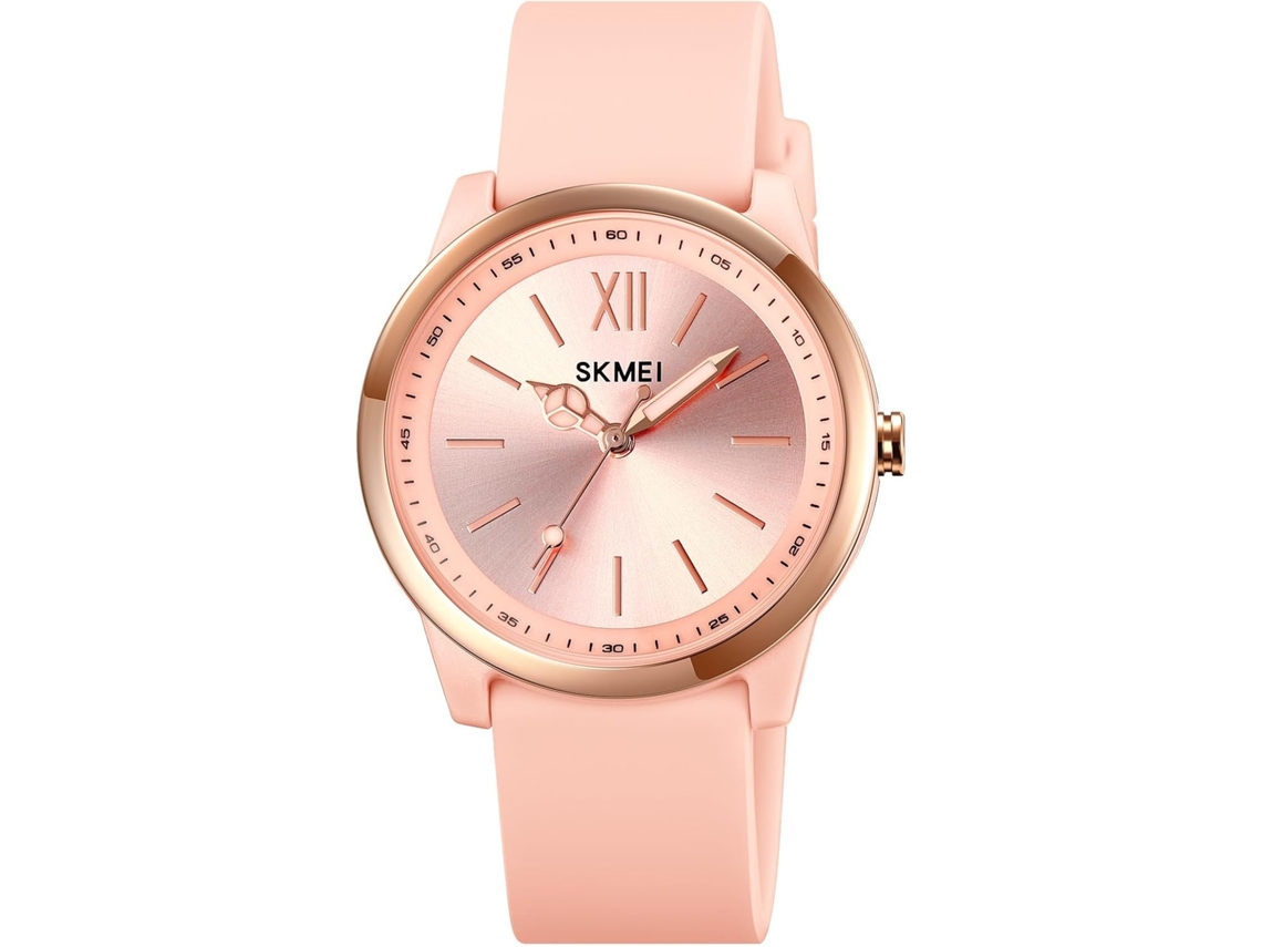 Lurelia Relógio Feminino, Movimento De Quartzo, 225 Mm, Silicone, Resistente À Água 50m, Rosa