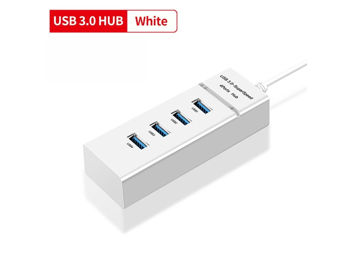 Extensor Multifuncional De Hub Usb De 4 Portas - Pack Com 2 Unidades