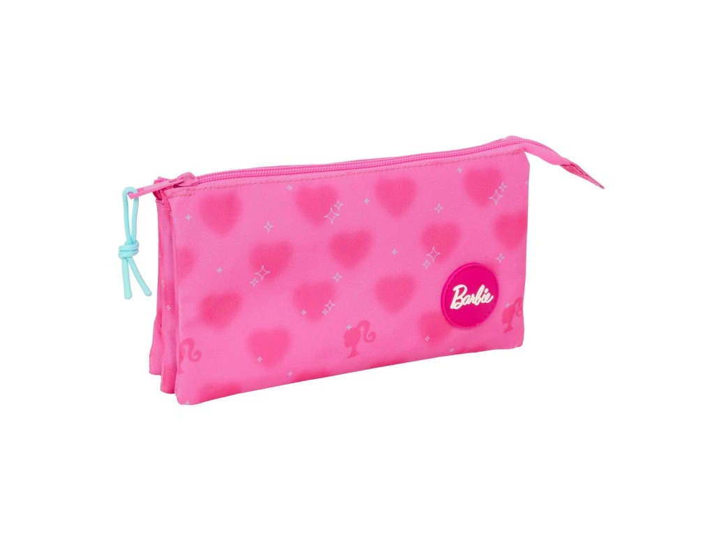 Estojo Triplo BARBIE Corações (22 x 12 x 3 cm)