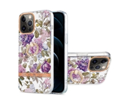 Capa De Celular De Tpu Com Anel Imd Flowers Para Iphone 12 Pro Max