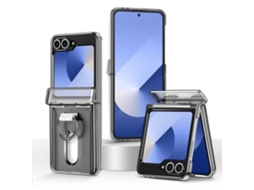 Capa Dobrável Com Anel Para Celular E Cartão Central Axis Para Samsung Galaxy Z Flip6 5g