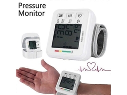 Monitor De Pressão Arterial Digital De Pulso Com Visor Lcd, Medição De Frequência Cardíaca E Pulso.