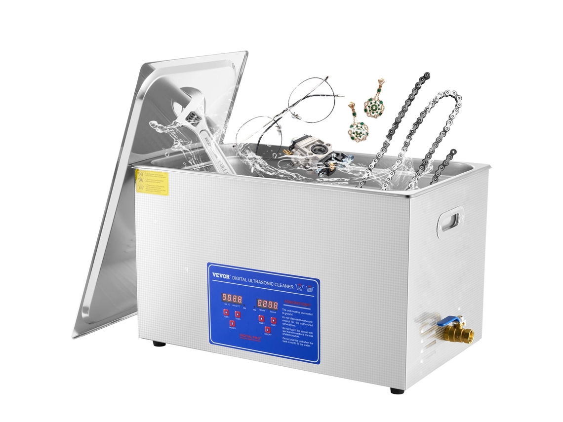 Limpador Ultrassônico Digital 26-30 Litros Sus304 de Aço Inoxidável VEVOR