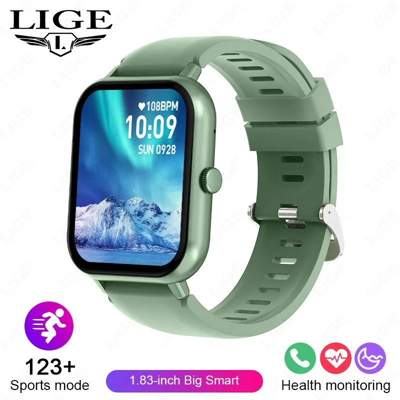 Smartwatch Gps (verde Silicone) Com Tela De 1,83 Polegadas, Mais De 100 Modos Esportivos E Chamadas Via Bluetooth.