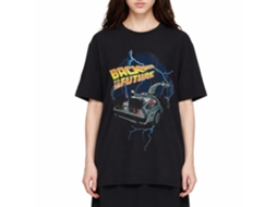 Rockinstone Back To The Future Movie Lightning Car Black Adult T-shirt Size:xxxl