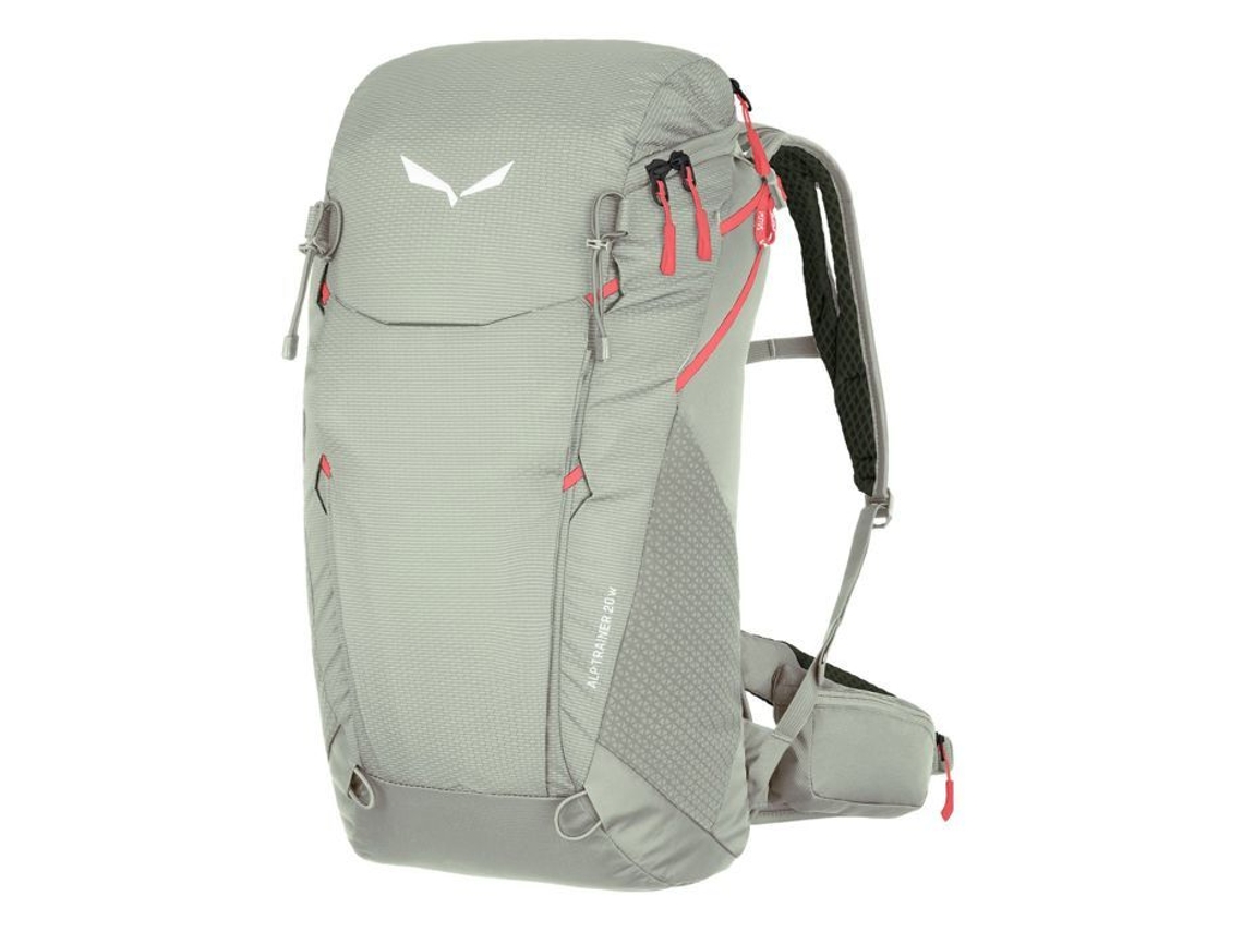 Mochila De Caminhada Feminina Salewa Em Cáqui E Laranja Neon, Alp Trainer 20 Ws Shadow 261558