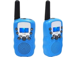 Rádio Infantil Walkie Talkie Para Crianças, Walkie Talkie Com Lanterna, Alcance De 3 Km, Brinquedo De Presente Woki Toki, 2 Peças, Azul Brilvibera