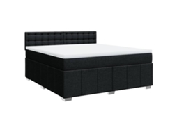 Box Spring Bed, Box Spring Beds Vidaxl Preto Tecido (180  X  200  Cm)