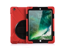 Aetheria capa Protetora Shockproof para Ipad 2/3/4 com Suporte e Cinto de Mão Vermelha
