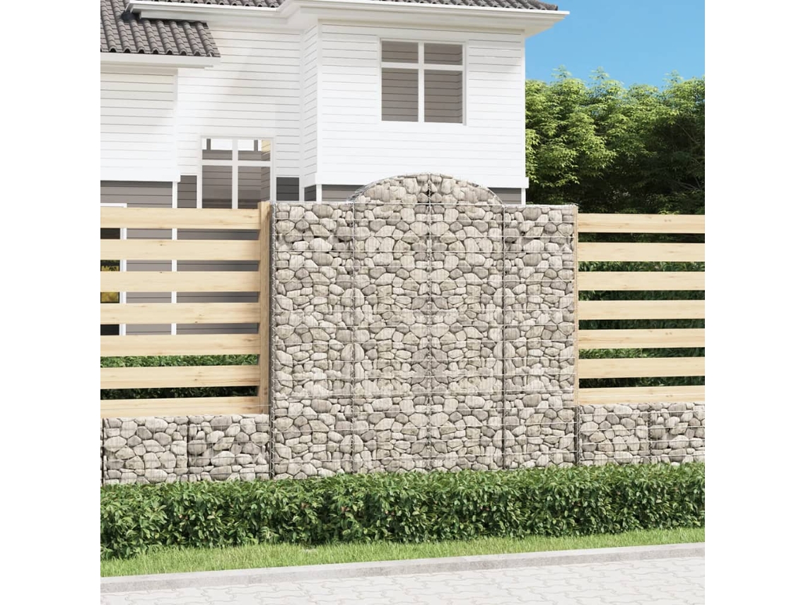 Vidaxl Cestos Gabião Arqueados 8pcs 200x50x200/220cm Ferro Galvanizado