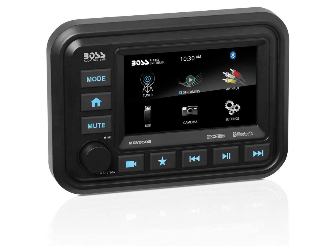 Receptor de Mídia Digital Am/Fm Mgv550B Pretoboss Audio