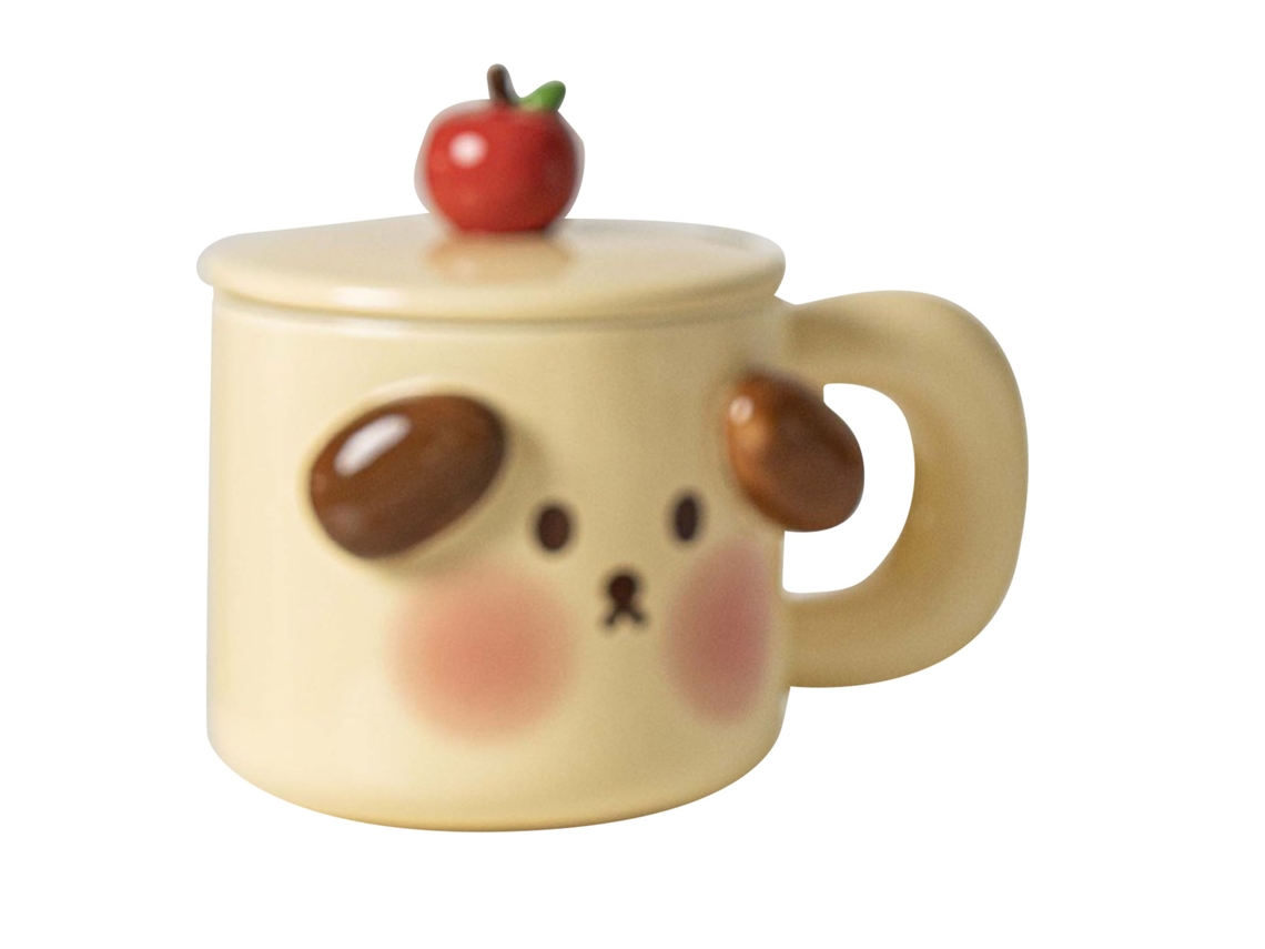 Caneca de Café Cartoon com Tampa colher LAXISCREED