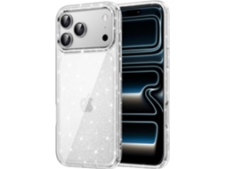 Capa Com Glitter Para Iphone 17 Pro De 6,3 Polegadas, Capa Brilhante E Resistente A Impactos, Capa Fofa E Brilhante Para Mulheres E Meninas (transpare
