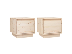 Conjunto de mesa cabeceira MAISON EXCLUSIVE Madeira de Pinho Maciça 35x34x32 cm