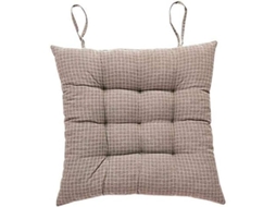 Cojín De Silla 43x43x8 Cm Con Correas, Funda Universal De Algodón Lino Para Sillas De Jardín, Cómodo Y Fácil