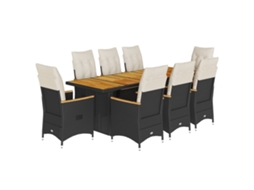 Bistro Set, Bistro Sets Vidaxl Preto Rattan / Vime (n/a)