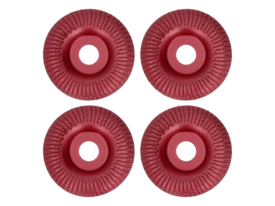 4 Peças De Disco De Mezclilla 16mm De Aço Inoxidável Para Desbaste Rápido, Formação, Polimento E Lixamento Em Madeira Vinho Tinto