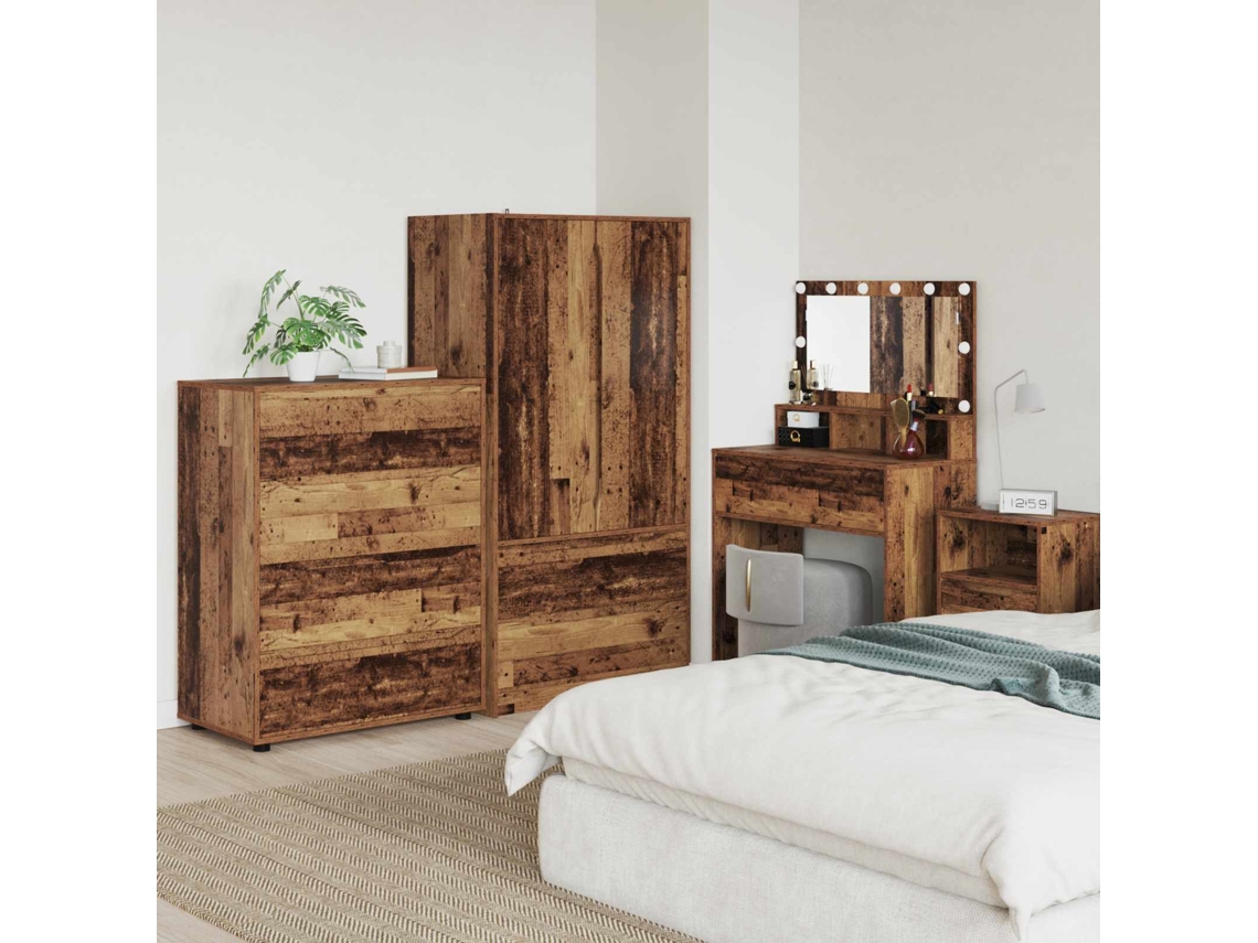 Vidaxl Gabinetes De Armazenamento 80 X 48 X 105 Cm Madeira Antiga