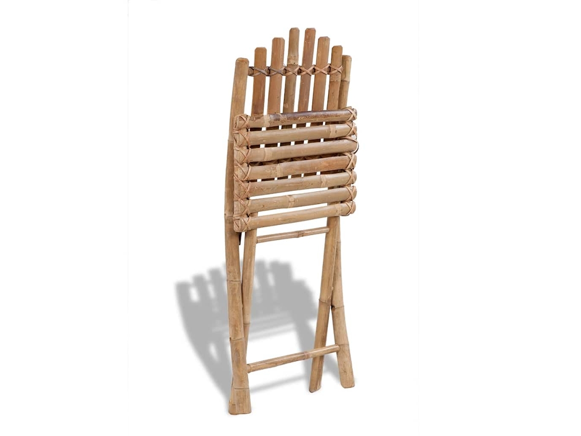 Maison Exclusive - Conjunto De 2 Cadeiras Dobráveis De Bambu