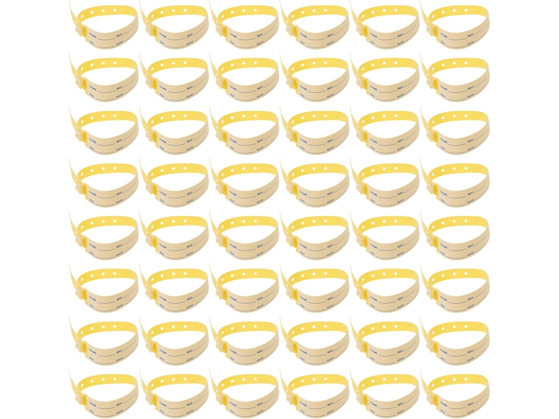 Ukcoco 100 - Pulseiras de Identificação Médica para Hospital, Pulseiras de Identificação Hospitalar Descartáveis para