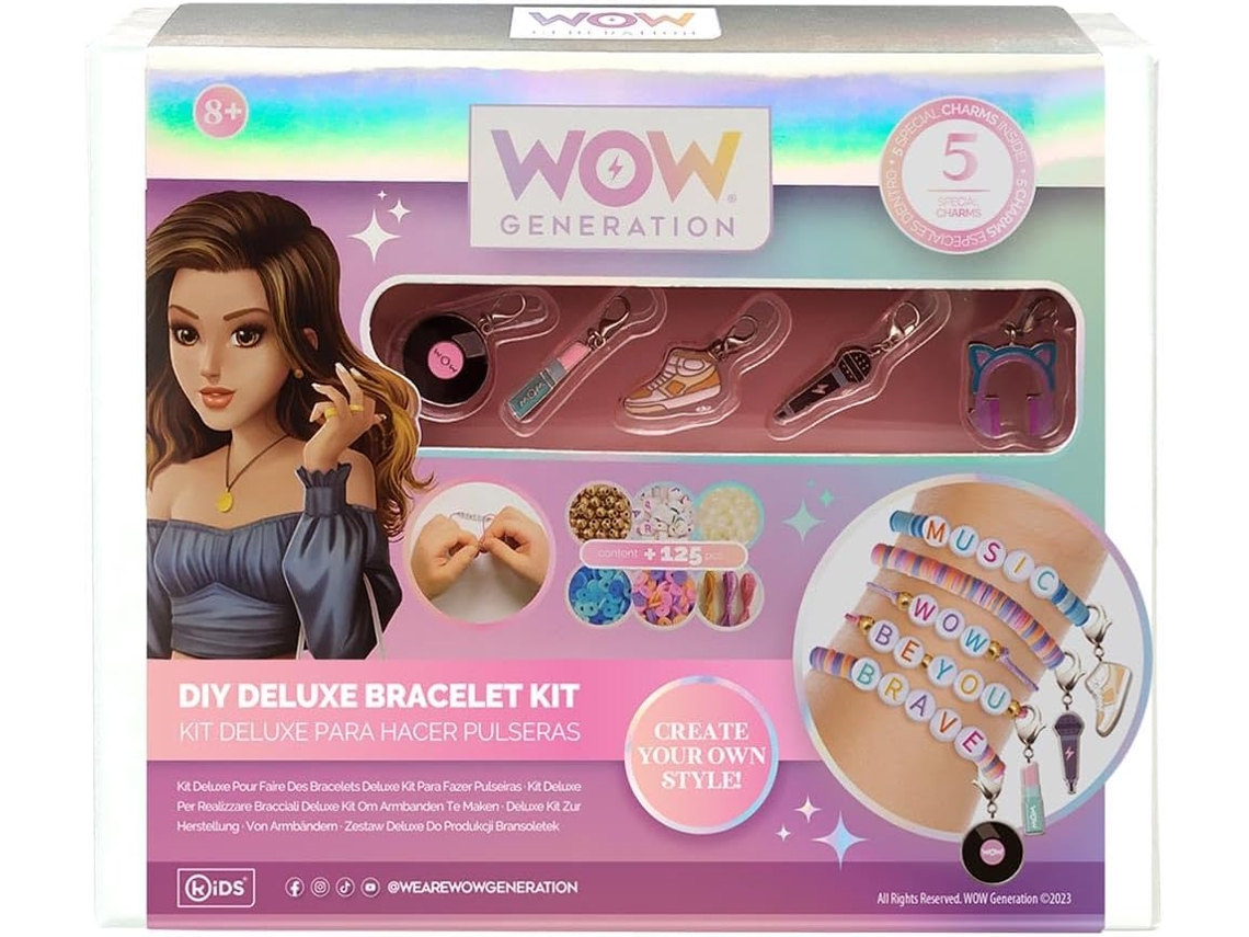 Kit Deluxo WOW GENERATION para Fazer Pulseiras (Idade recomendada: 8 anos)