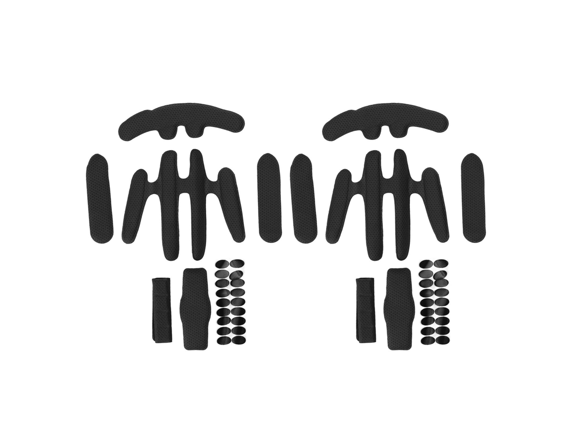 Juego De 2 Almohadillas Para Cascos, Esponja De Prensado En Caliente Con Velcro, Para Bicicleta Eléctrica, Color Negro, Talla Única.