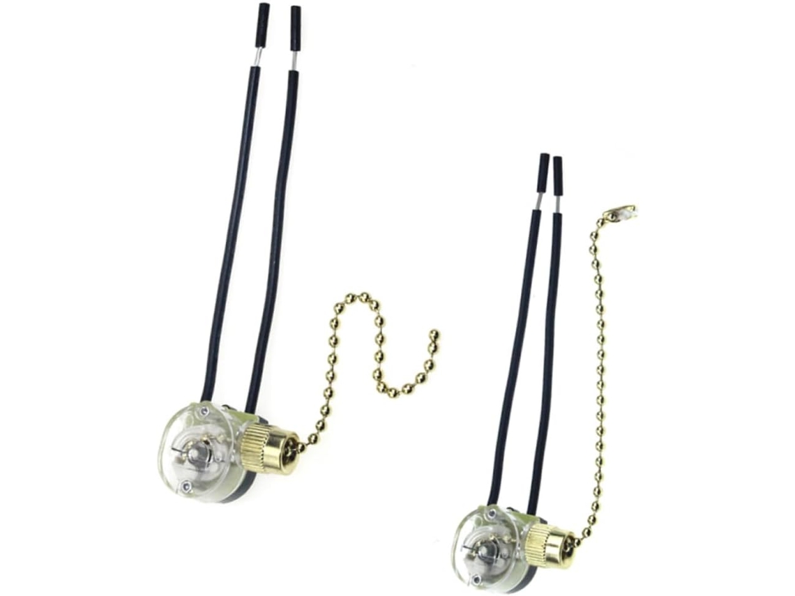 Peças De Zíper Com Corrente Portátil Para Ligar/desligar Ventilador De Teto E Lâmpada (cor Aleatór Gokoco