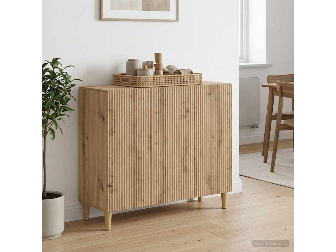 Vidaxl Buffet Carvalho Arttisan 89 X 34,5 X 80 Cm Derivados De Madeira